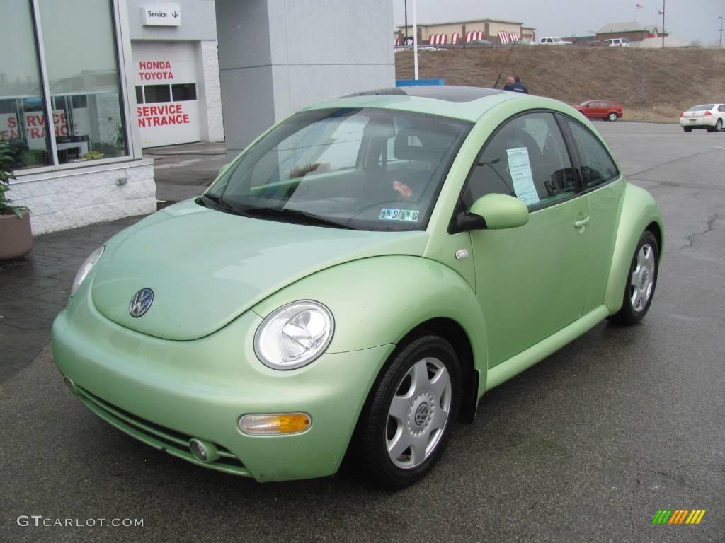 2001 New Beetle GLS Coupe - Cyber Green Metallic / Light Grey photo #3