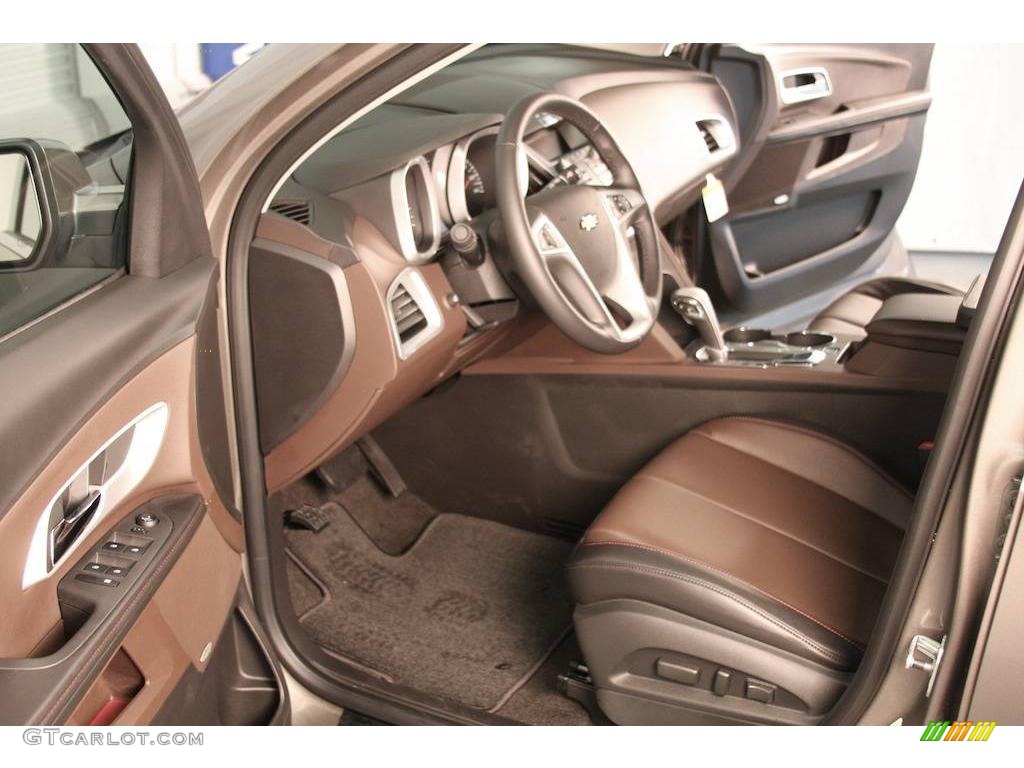 2010 Equinox LT AWD - Mocha Steel Metallic / Jet Black/Brownstone photo #7