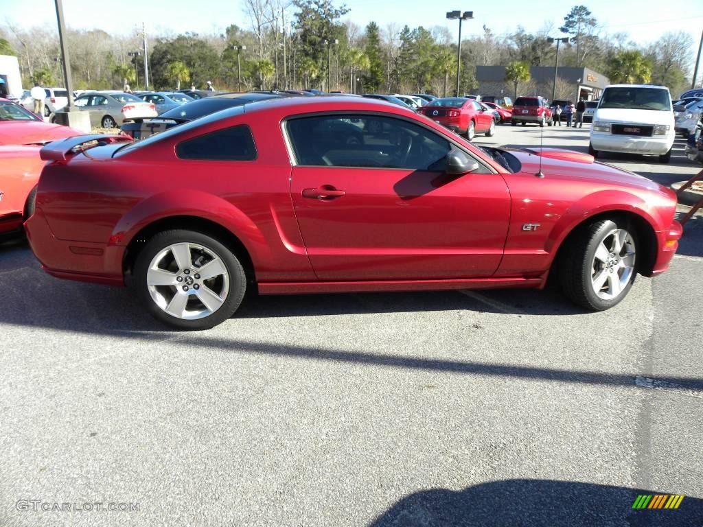 2007 Mustang GT Premium Coupe - Redfire Metallic / Black/Dove Accent photo #7