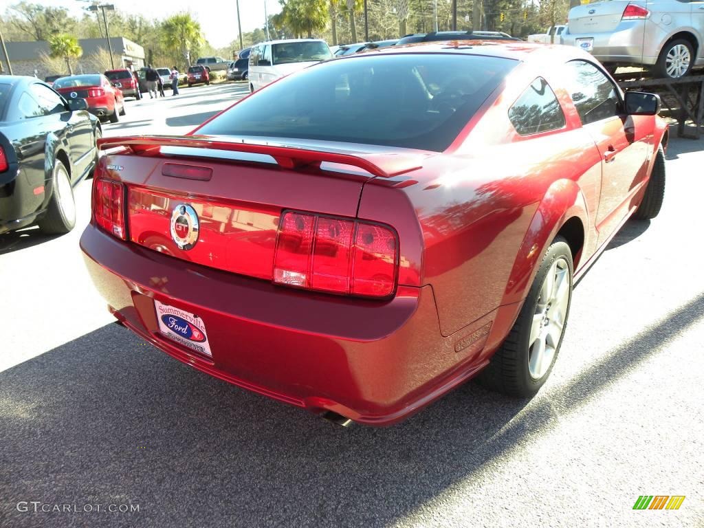 2007 Mustang GT Premium Coupe - Redfire Metallic / Black/Dove Accent photo #8