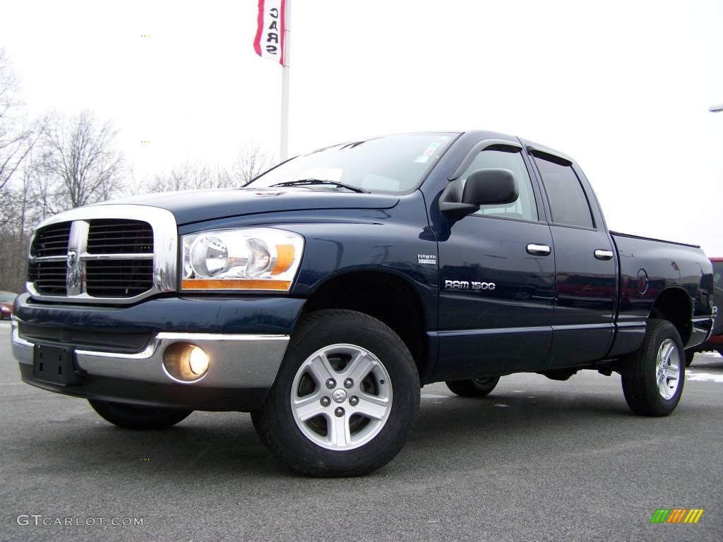 2006 Ram 1500 SLT Quad Cab 4x4 - Patriot Blue Pearl / Medium Slate Gray photo #5