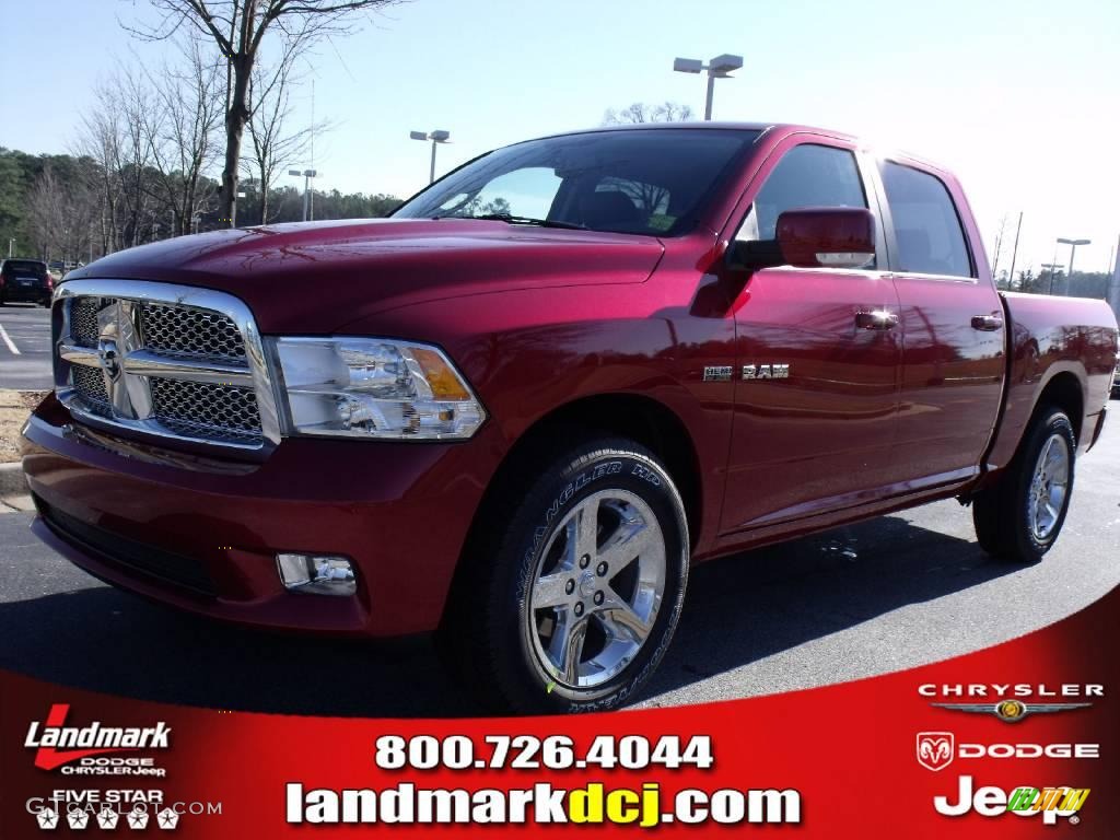 2010 Ram 1500 SLT Crew Cab - Inferno Red Crystal Pearl / Dark Slate/Medium Graystone photo #1