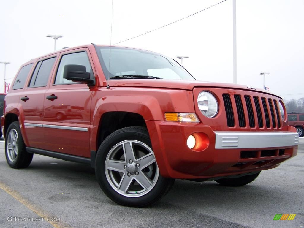 2008 Patriot Limited 4x4 - Sunburst Orange Pearl / Pastel Pebble Beige photo #1