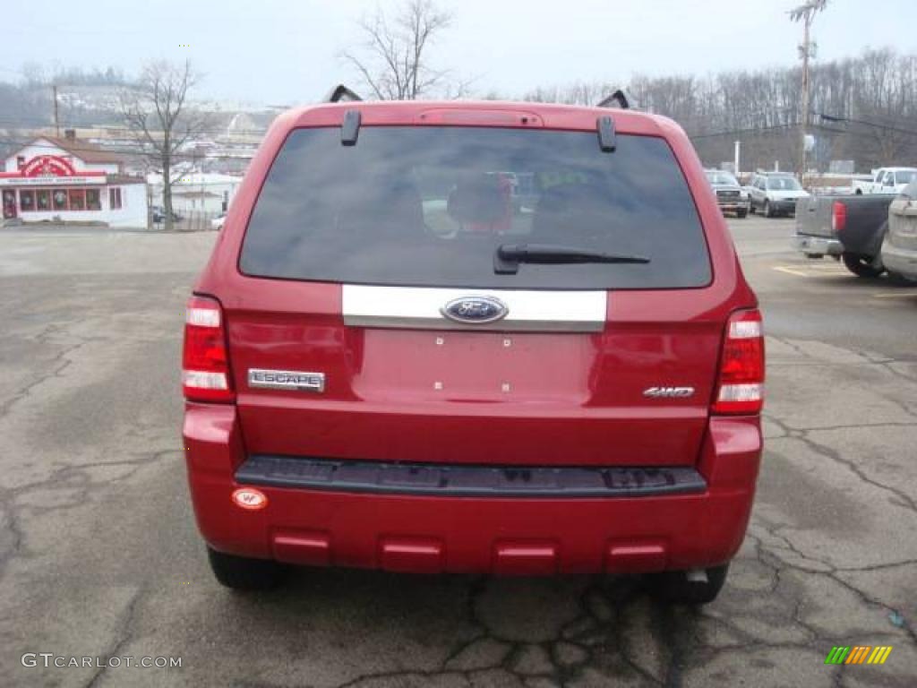 2009 Escape Limited V6 4WD - Sangria Red Metallic / Camel photo #3