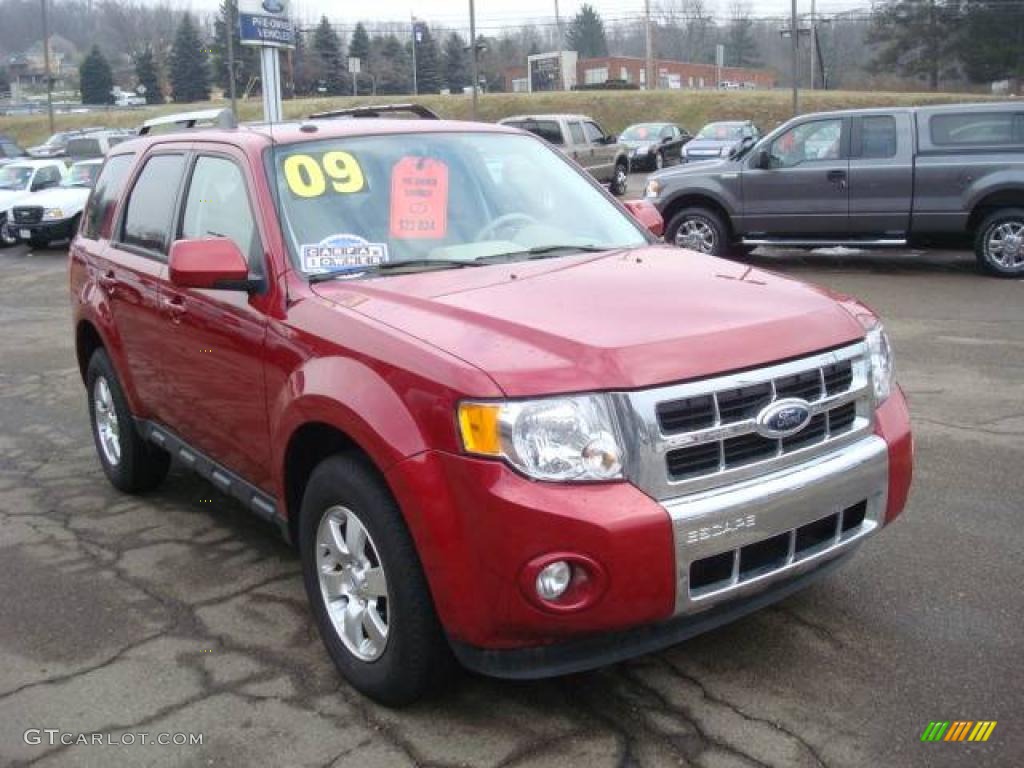 2009 Escape Limited V6 4WD - Sangria Red Metallic / Camel photo #6