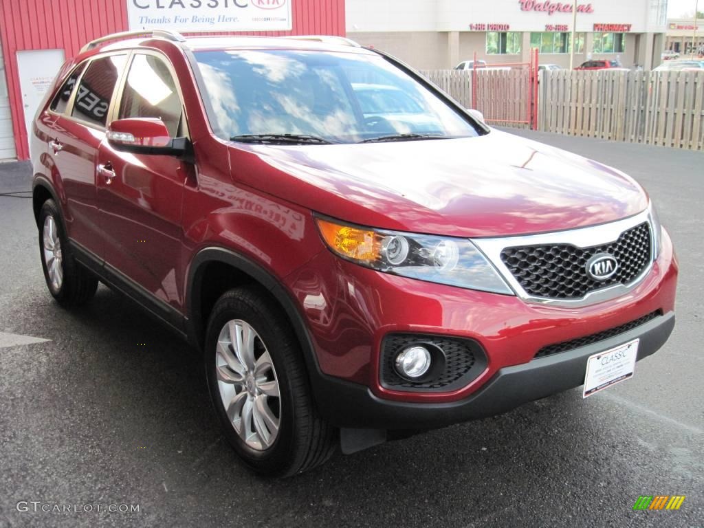 2011 Sorento EX - Spicy Red / Beige photo #2