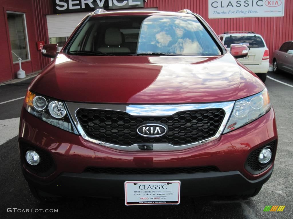 2011 Sorento EX - Spicy Red / Beige photo #5