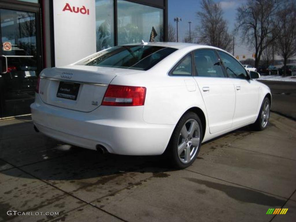 2008 A6 3.2 quattro Sedan - Ibis White / Cardamom Beige photo #6