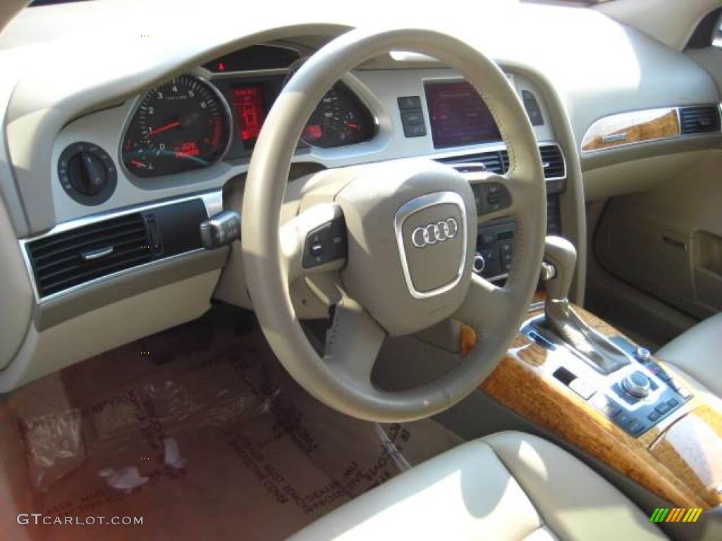 2008 A6 3.2 quattro Sedan - Ibis White / Cardamom Beige photo #11