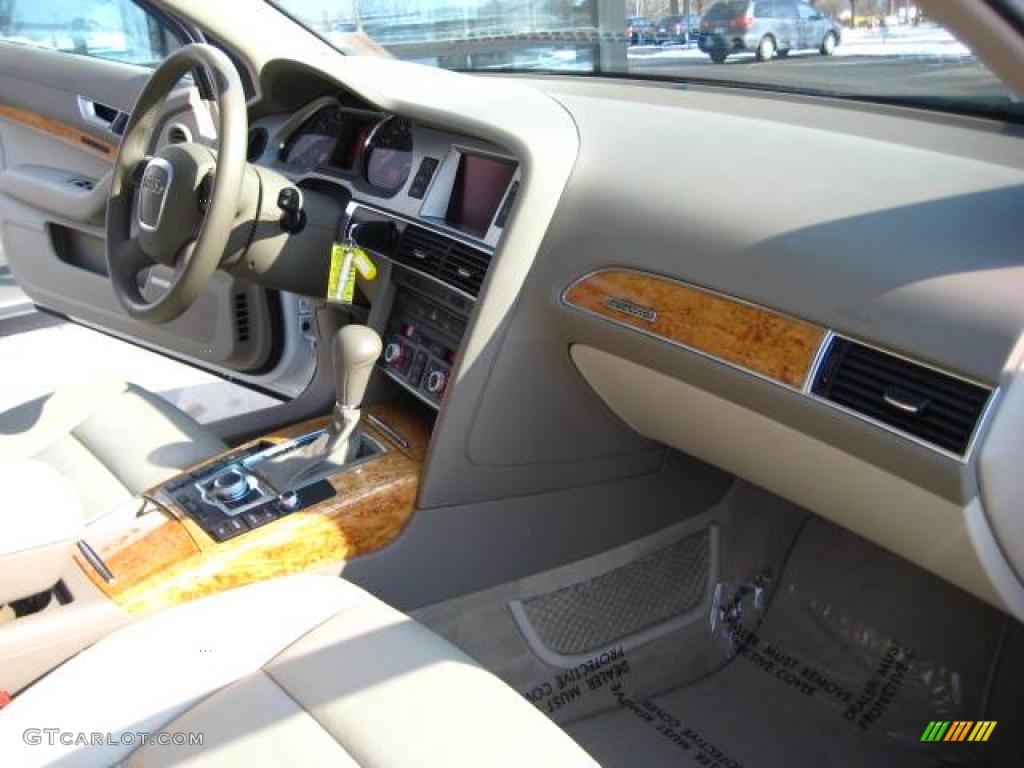 2008 A6 3.2 quattro Sedan - Ibis White / Cardamom Beige photo #16
