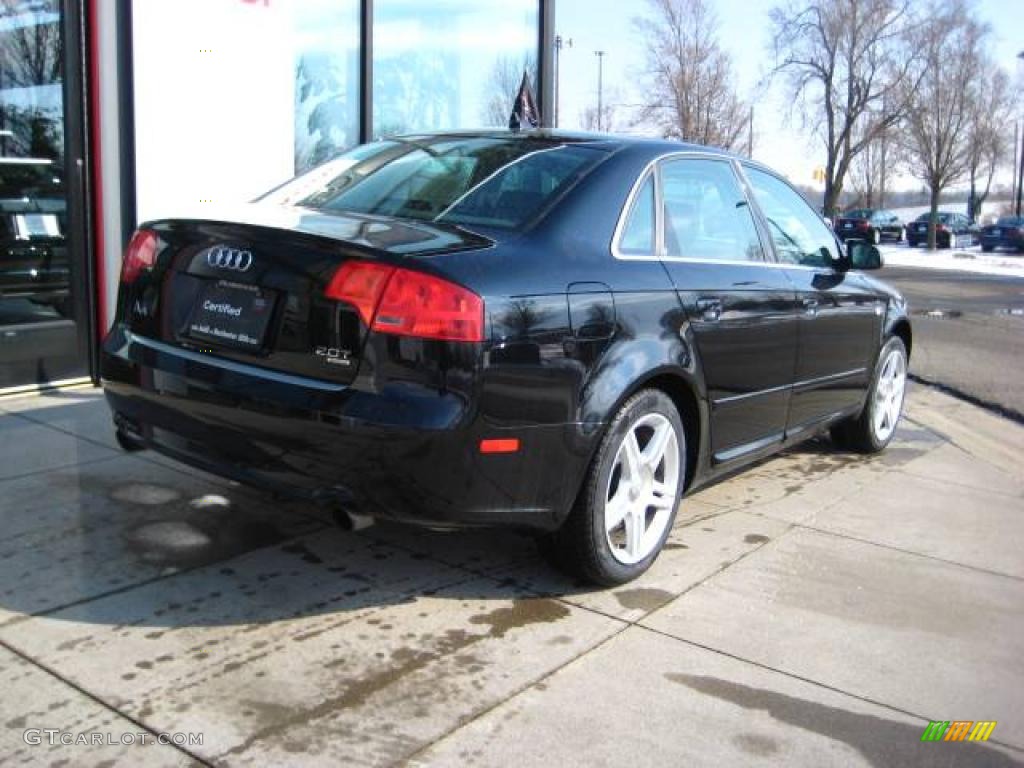 2008 A4 2.0T quattro Sedan - Brilliant Black / Black photo #6