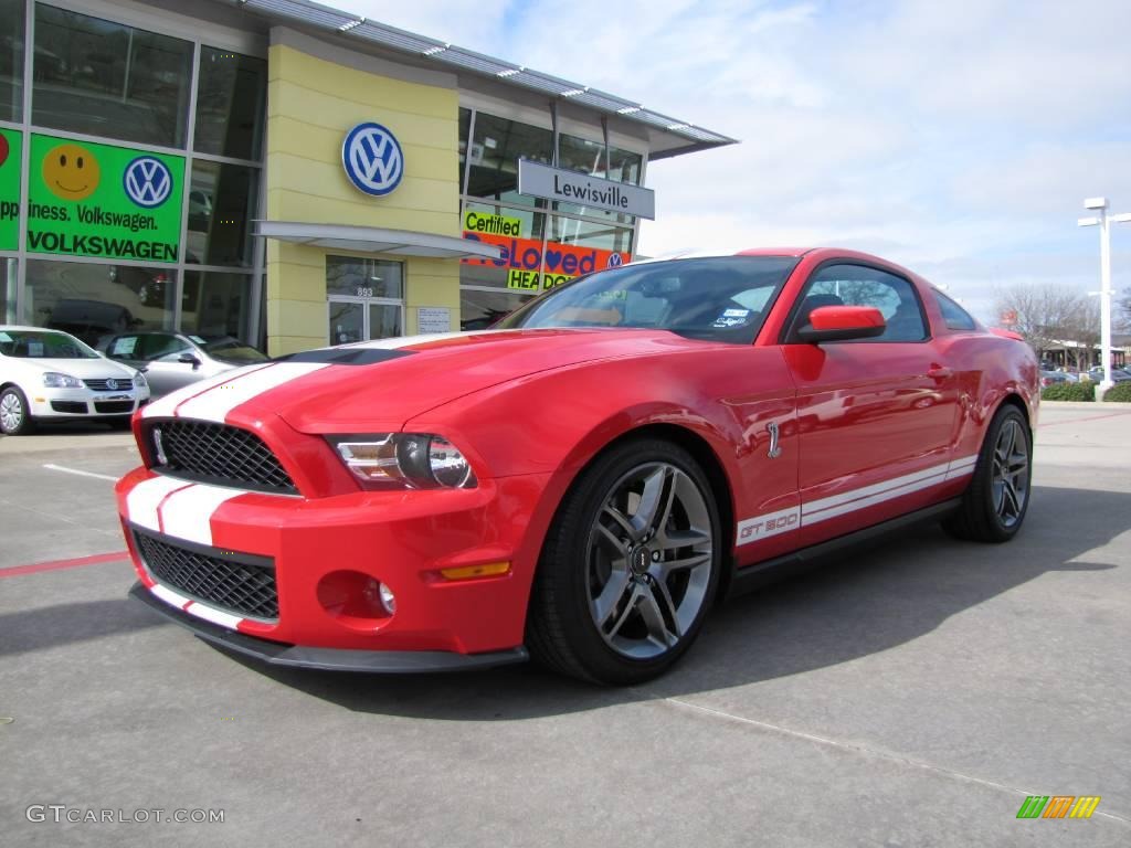 2010 Mustang Shelby GT500 Coupe - Torch Red / Charcoal Black/White photo #1
