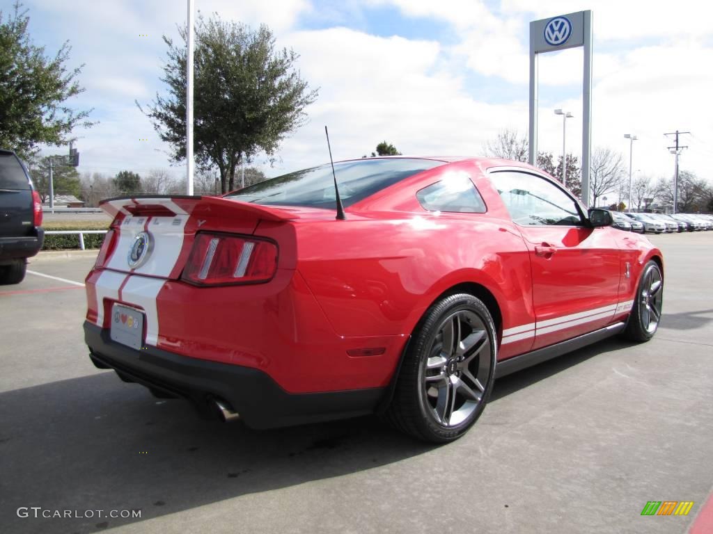2010 Mustang Shelby GT500 Coupe - Torch Red / Charcoal Black/White photo #5