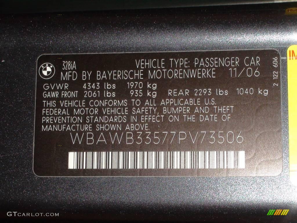 2007 3 Series 328i Coupe - Sparkling Graphite Metallic / Grey photo #30