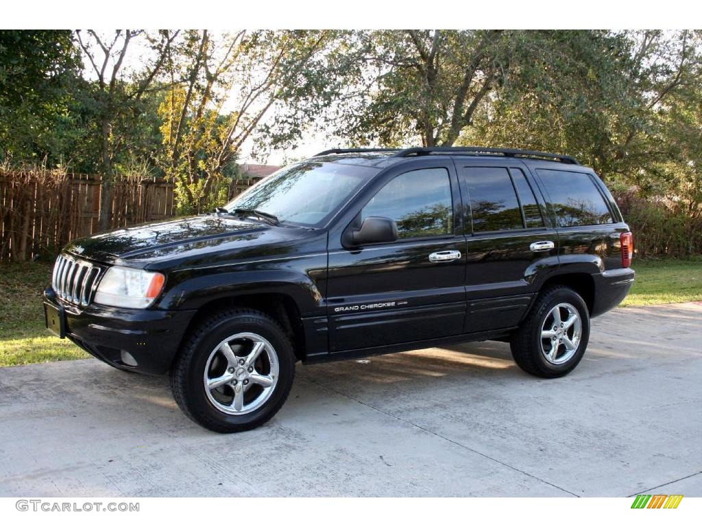 2002 Grand Cherokee Limited 4x4 - Black / Dark Slate Gray photo #2