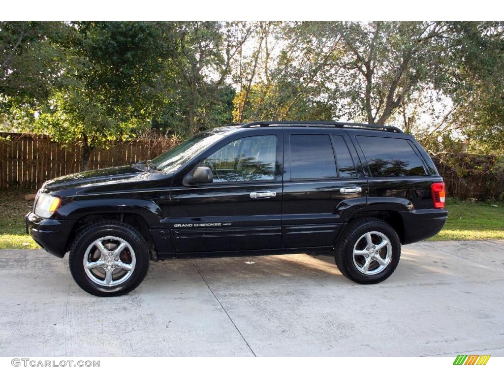 2002 Grand Cherokee Limited 4x4 - Black / Dark Slate Gray photo #3