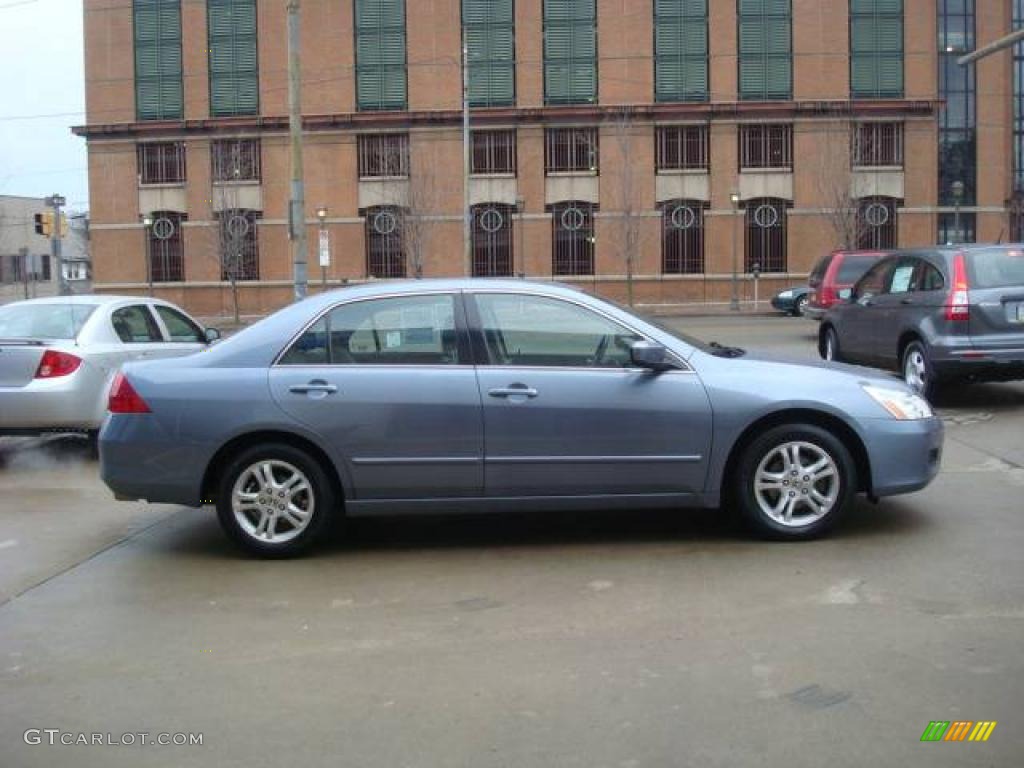 2007 Accord EX Sedan - Cool Blue Metallic / Gray photo #5
