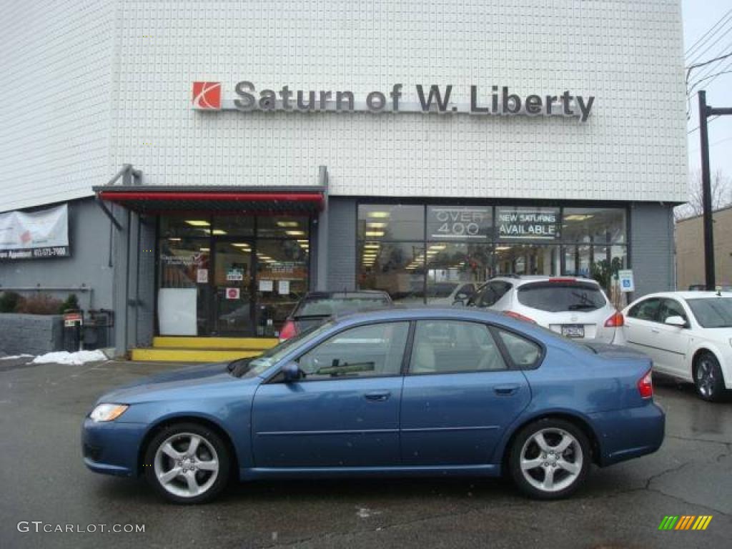 2008 Legacy 2.5i Sedan - Newport Blue Pearl / Warm Ivory photo #1