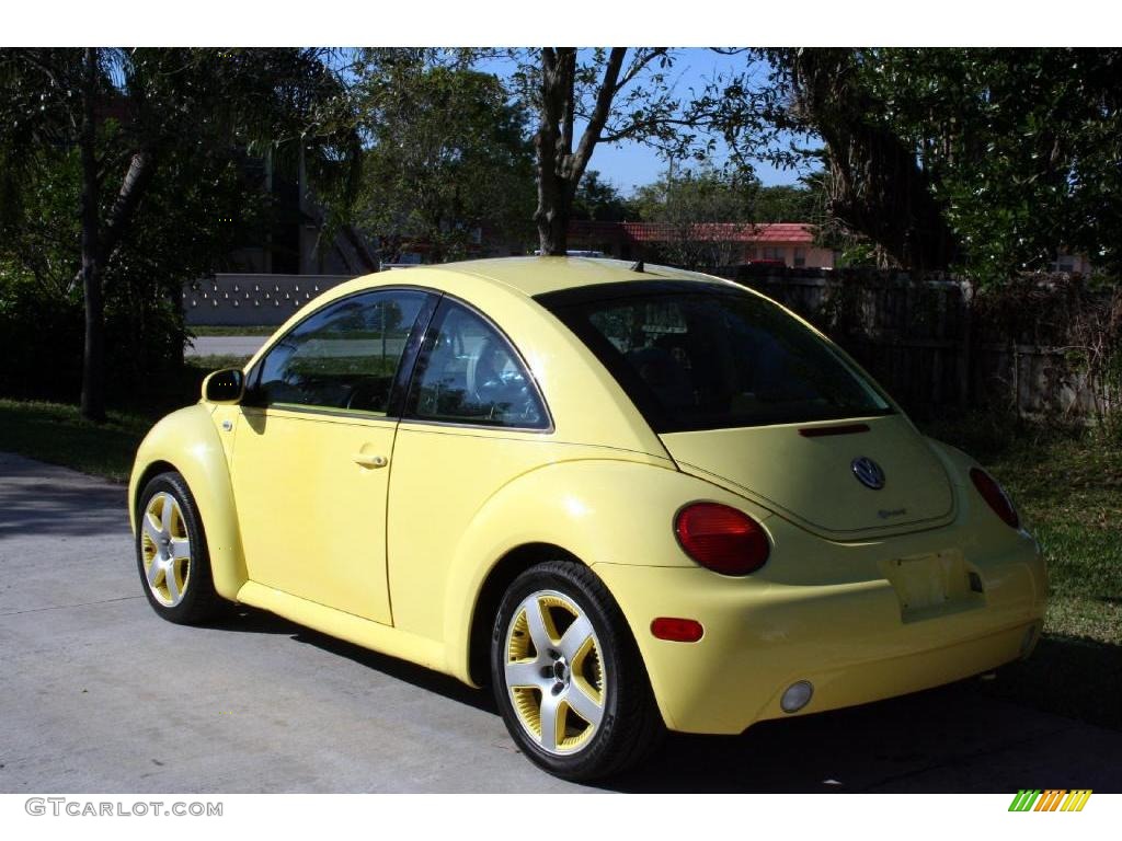 2001 New Beetle Sport Edition Coupe - Yellow / Light Grey photo #7