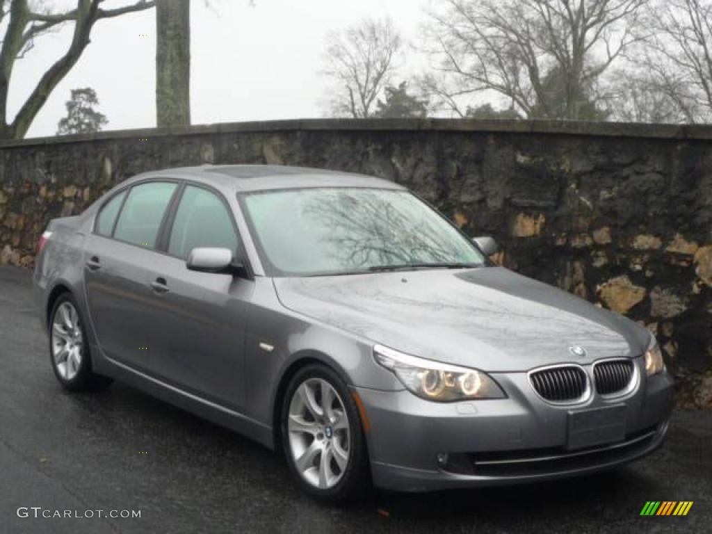 2008 5 Series 535i Sedan - Space Grey Metallic / Black photo #4