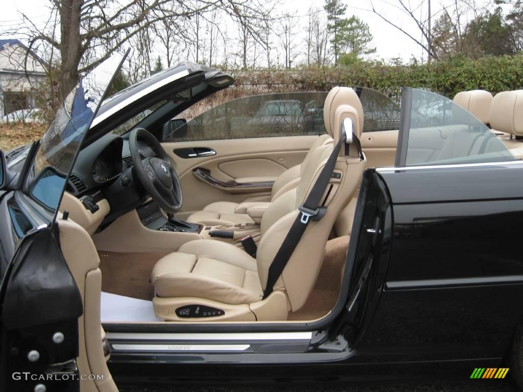 2004 3 Series 325i Convertible - Jet Black / Sand photo #13