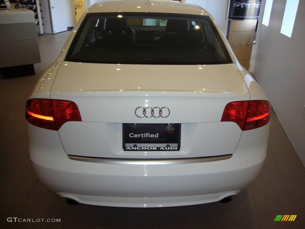 2008 A4 2.0T quattro Sedan - Ibis White / Black photo #5