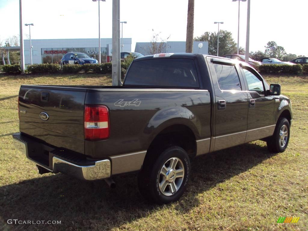 2005 F150 XLT SuperCrew 4x4 - Dark Shadow Grey Metallic / Tan photo #8