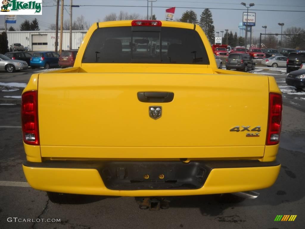 2005 Ram 1500 SLT Quad Cab 4x4 - Solar Yellow / Dark Slate Gray photo #5