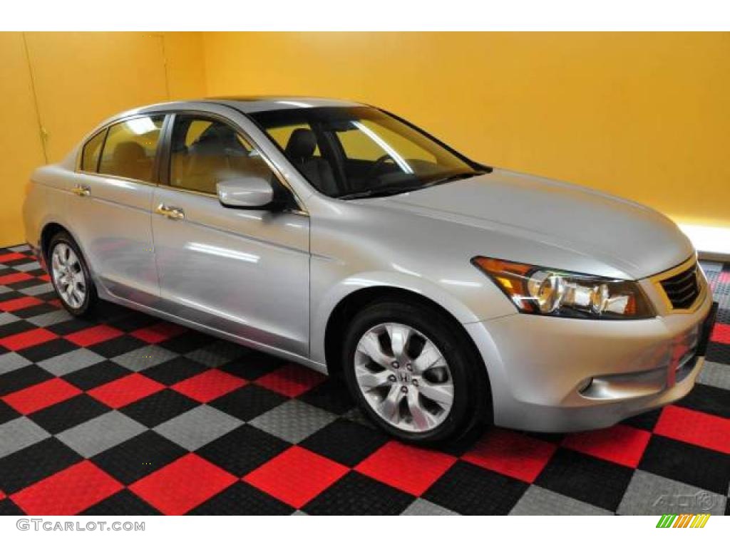 2008 Accord EX-L V6 Sedan - Alabaster Silver Metallic / Gray photo #1