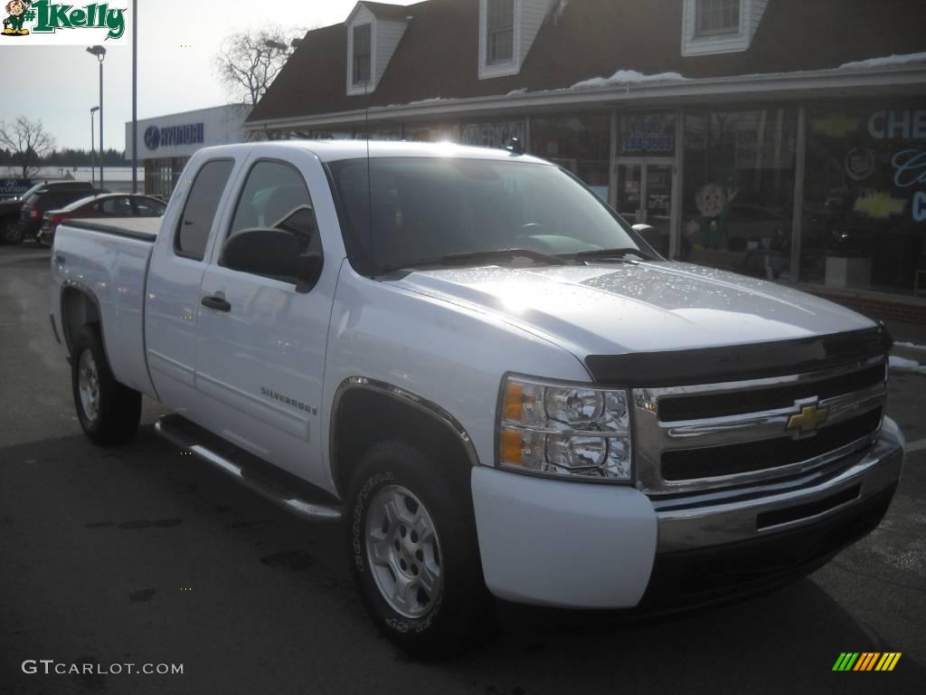 2009 Silverado 1500 LT Extended Cab 4x4 - Summit White / Dark Titanium photo #1