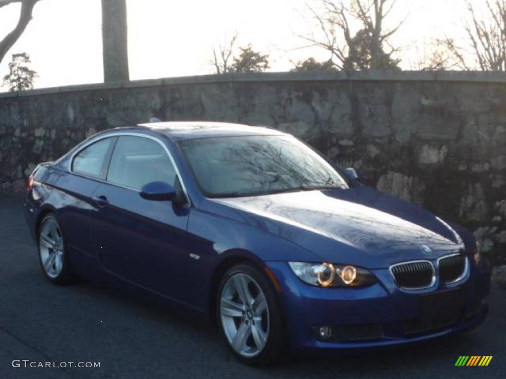 2007 3 Series 335i Coupe - Montego Blue Metallic / Cream Beige photo #4