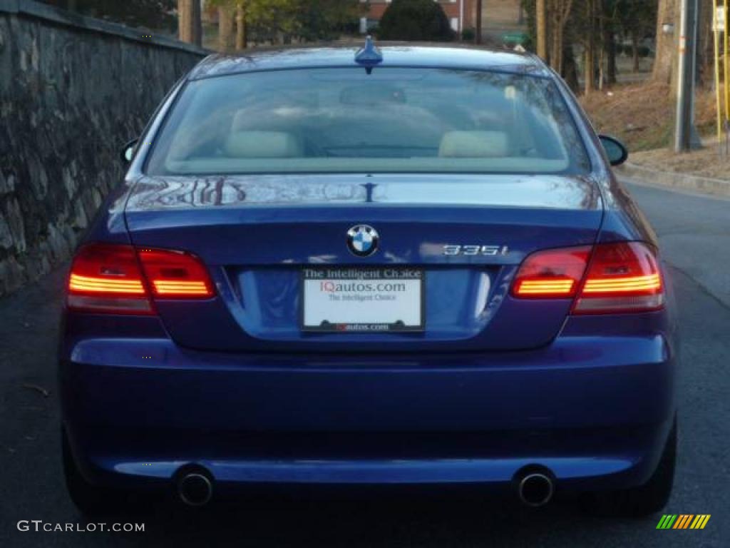 2007 3 Series 335i Coupe - Montego Blue Metallic / Cream Beige photo #6