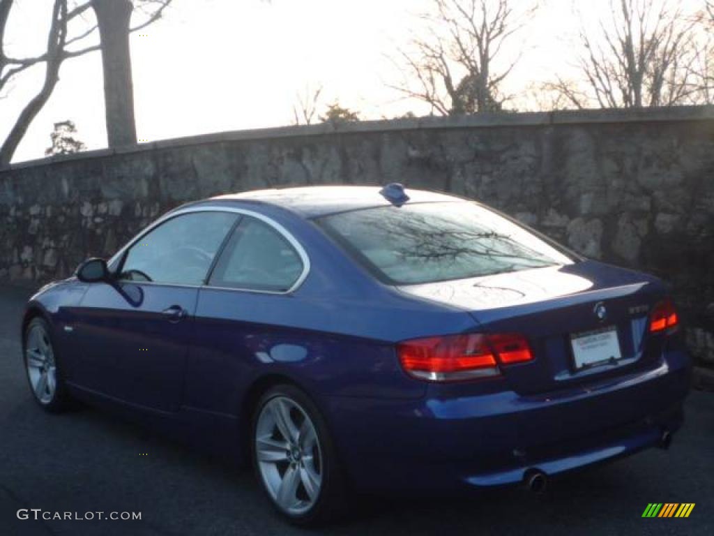 2007 3 Series 335i Coupe - Montego Blue Metallic / Cream Beige photo #13