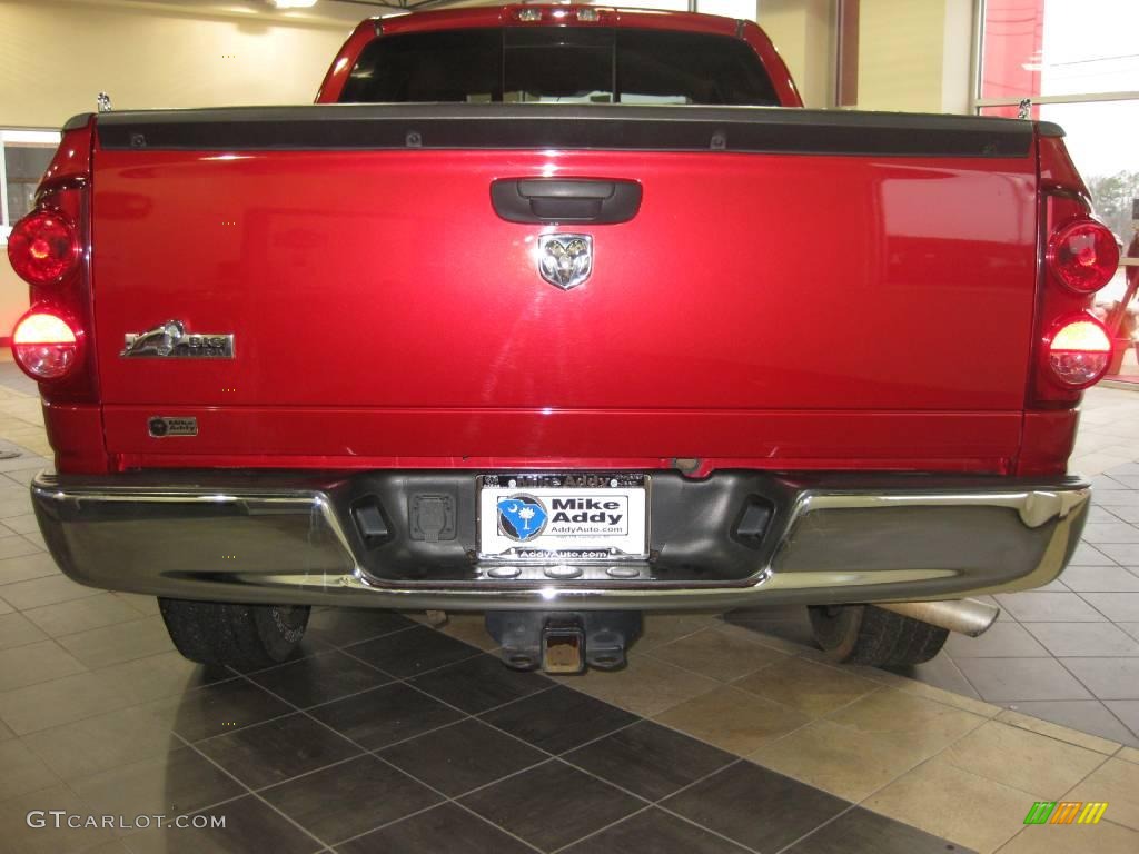 2008 Ram 1500 Big Horn Edition Quad Cab - Inferno Red Crystal Pearl / Medium Slate Gray photo #3