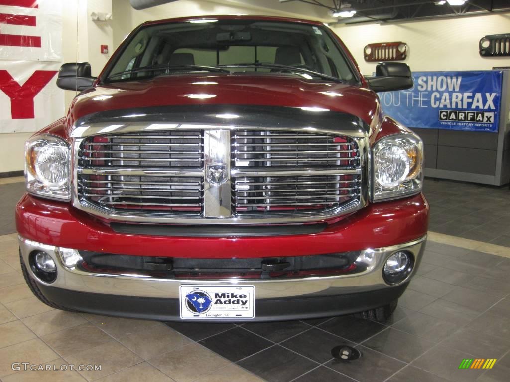 2008 Ram 1500 Big Horn Edition Quad Cab - Inferno Red Crystal Pearl / Medium Slate Gray photo #6