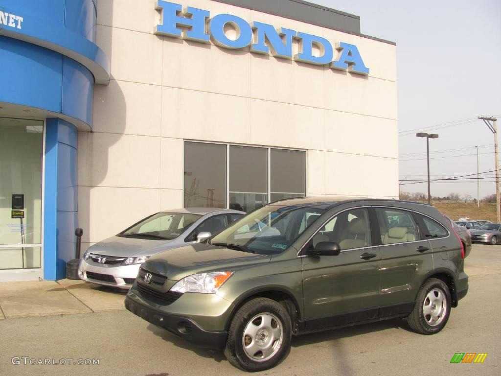 2008 CR-V LX 4WD - Green Tea Metallic / Ivory photo #1