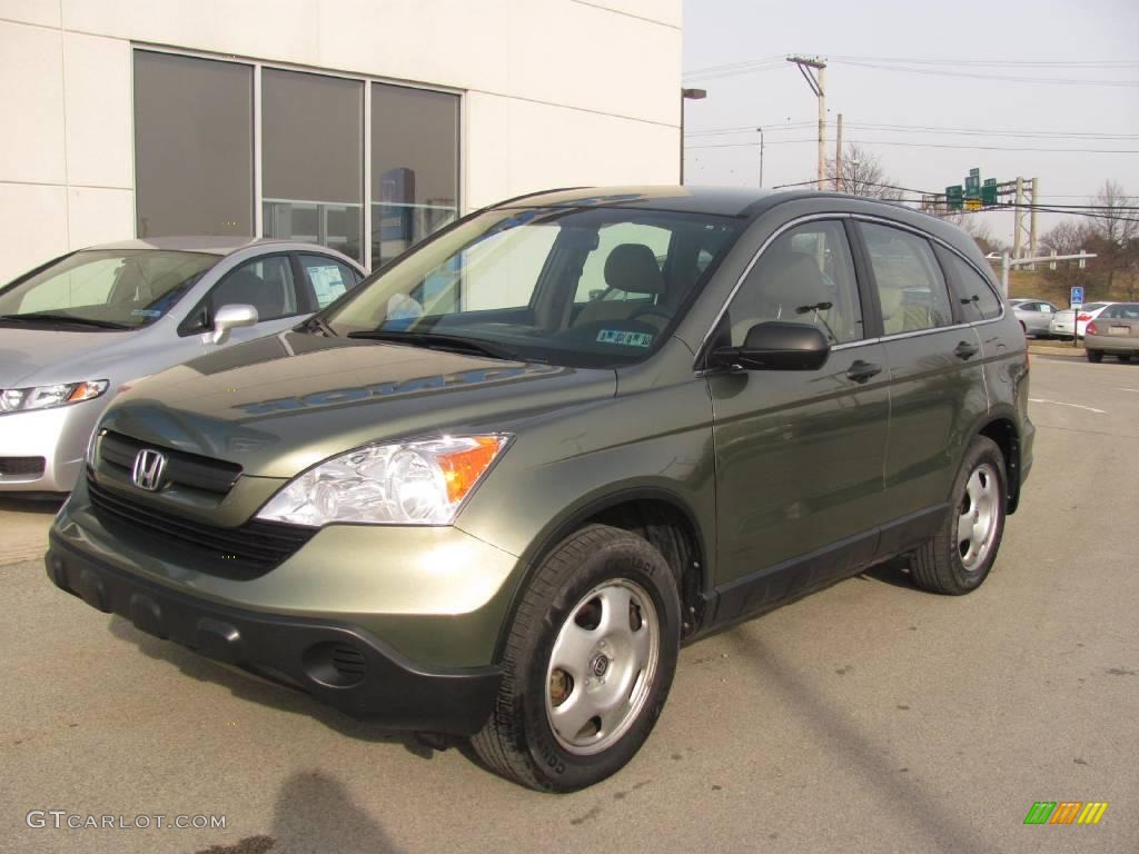 2008 CR-V LX 4WD - Green Tea Metallic / Ivory photo #2