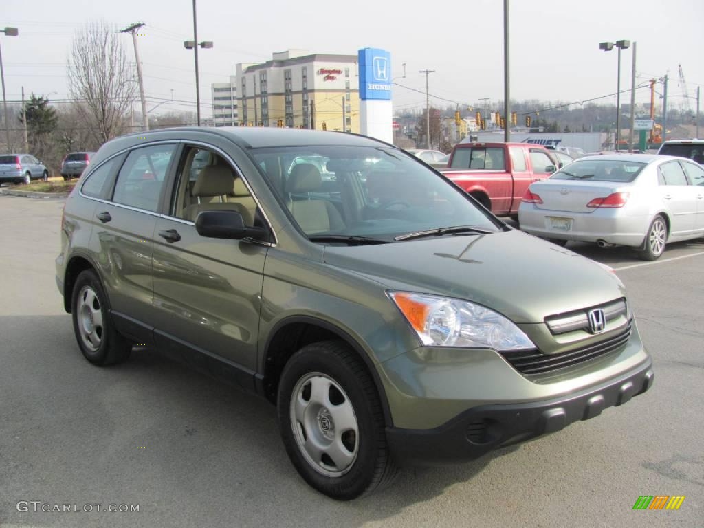 2008 CR-V LX 4WD - Green Tea Metallic / Ivory photo #6