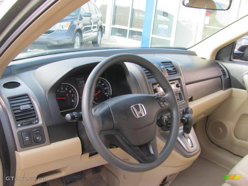 2008 CR-V LX 4WD - Green Tea Metallic / Ivory photo #8