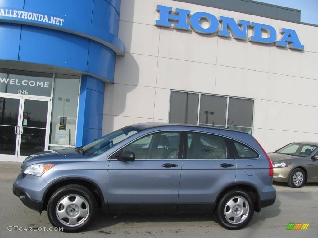 2007 CR-V LX 4WD - Glacier Blue Metallic / Gray photo #3