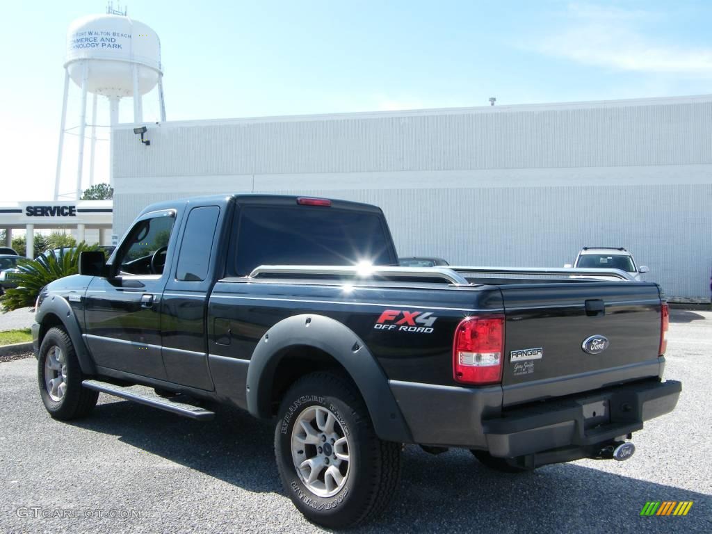 2008 Ranger FX4 Off-Road SuperCab 4x4 - Black / Medium Dark Flint/Red photo #3