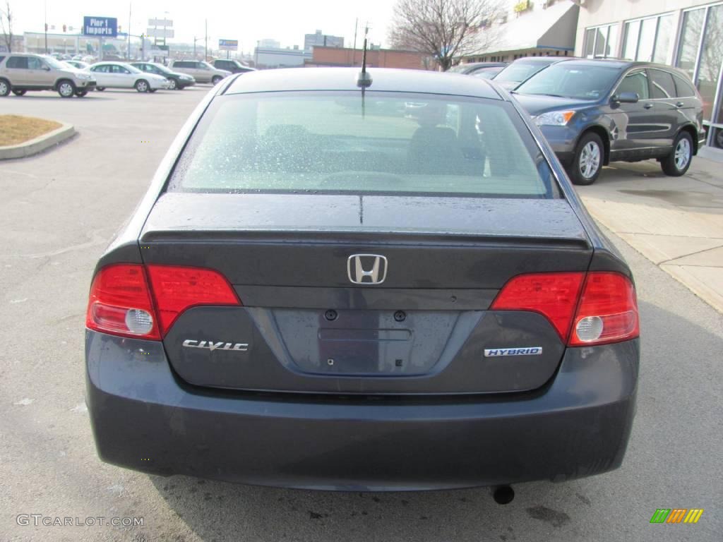 2007 Civic Hybrid Sedan - Galaxy Gray Metallic / Blue photo #5