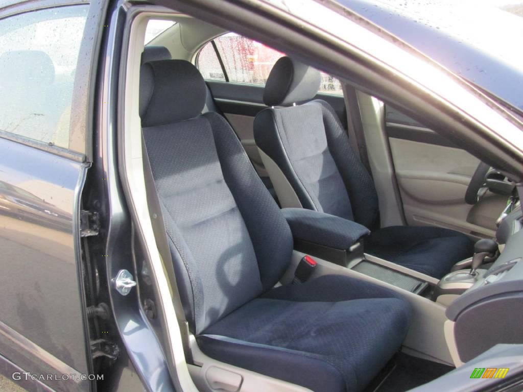 2007 Civic Hybrid Sedan - Galaxy Gray Metallic / Blue photo #7