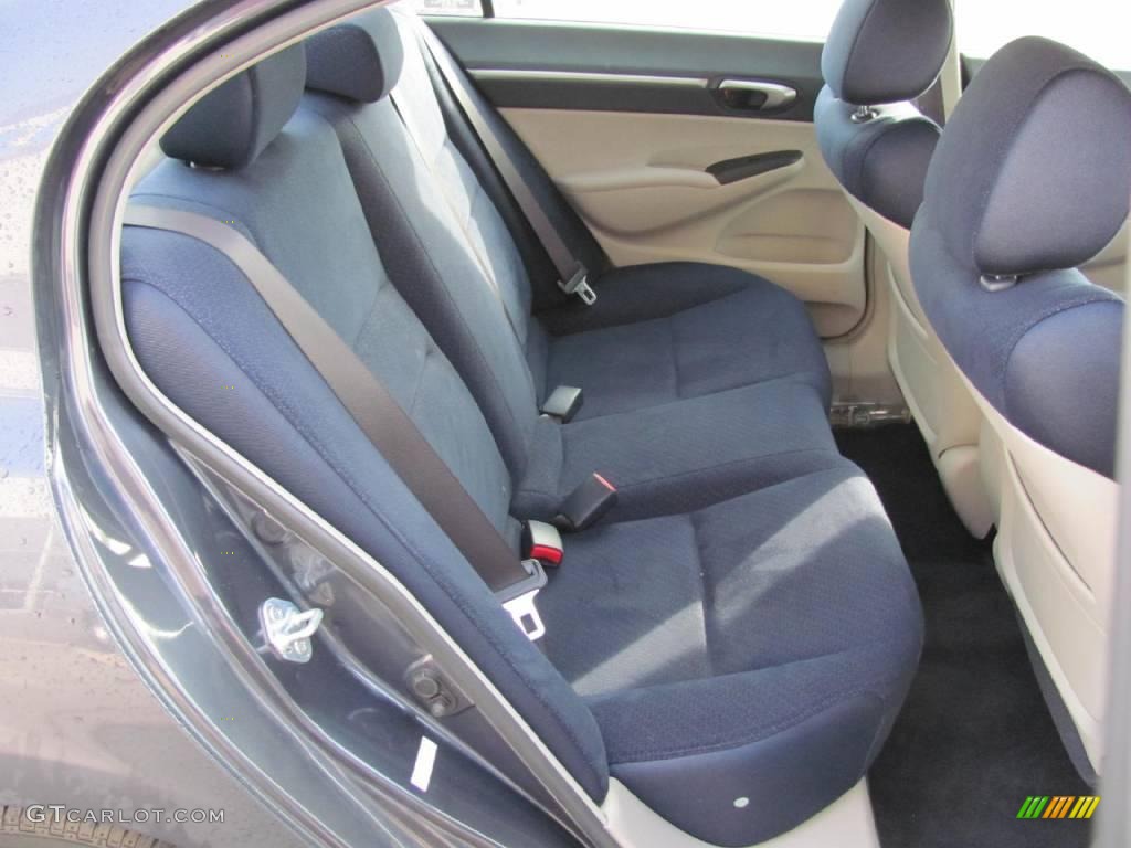 2007 Civic Hybrid Sedan - Galaxy Gray Metallic / Blue photo #8