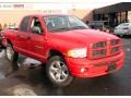 2005 Flame Red Dodge Ram 1500 SLT Quad Cab 4x4  photo #3