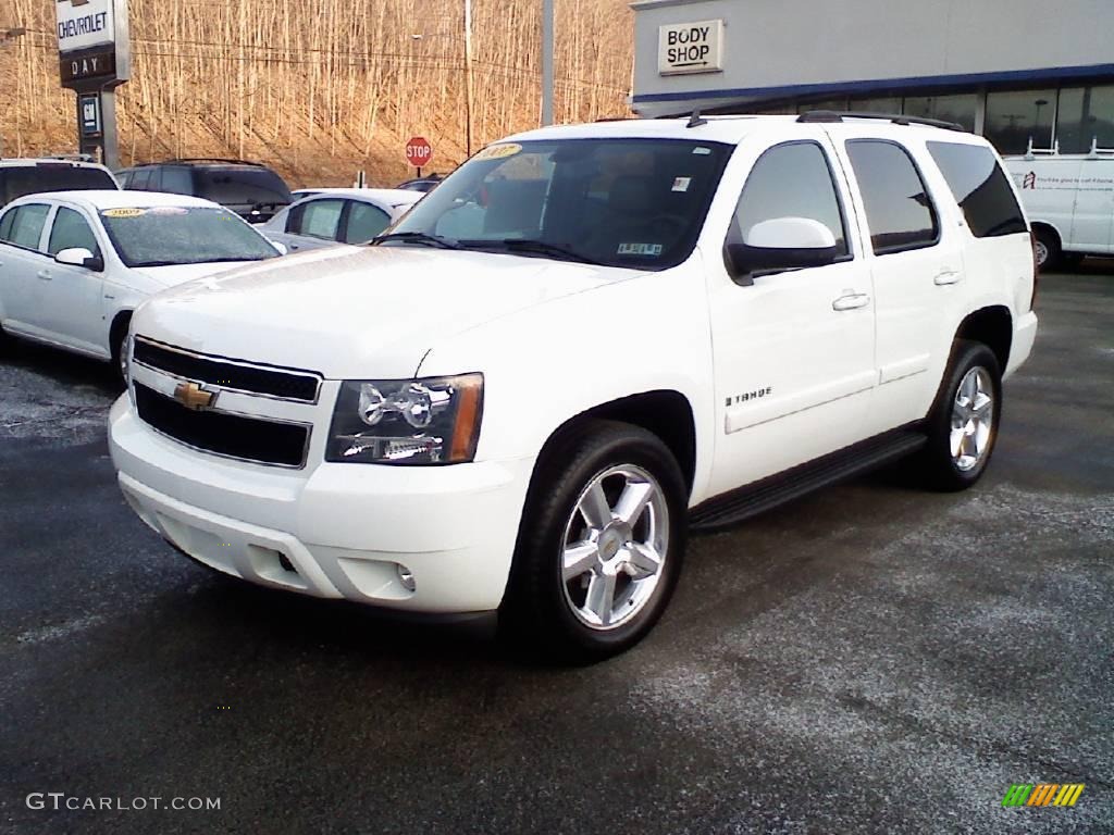 2007 Tahoe LT 4x4 - Summit White / Light Cashmere/Ebony photo #1