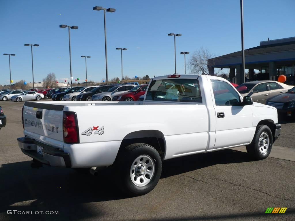 2006 Silverado 1500 Work Truck Regular Cab 4x4 - Summit White / Dark Charcoal photo #6