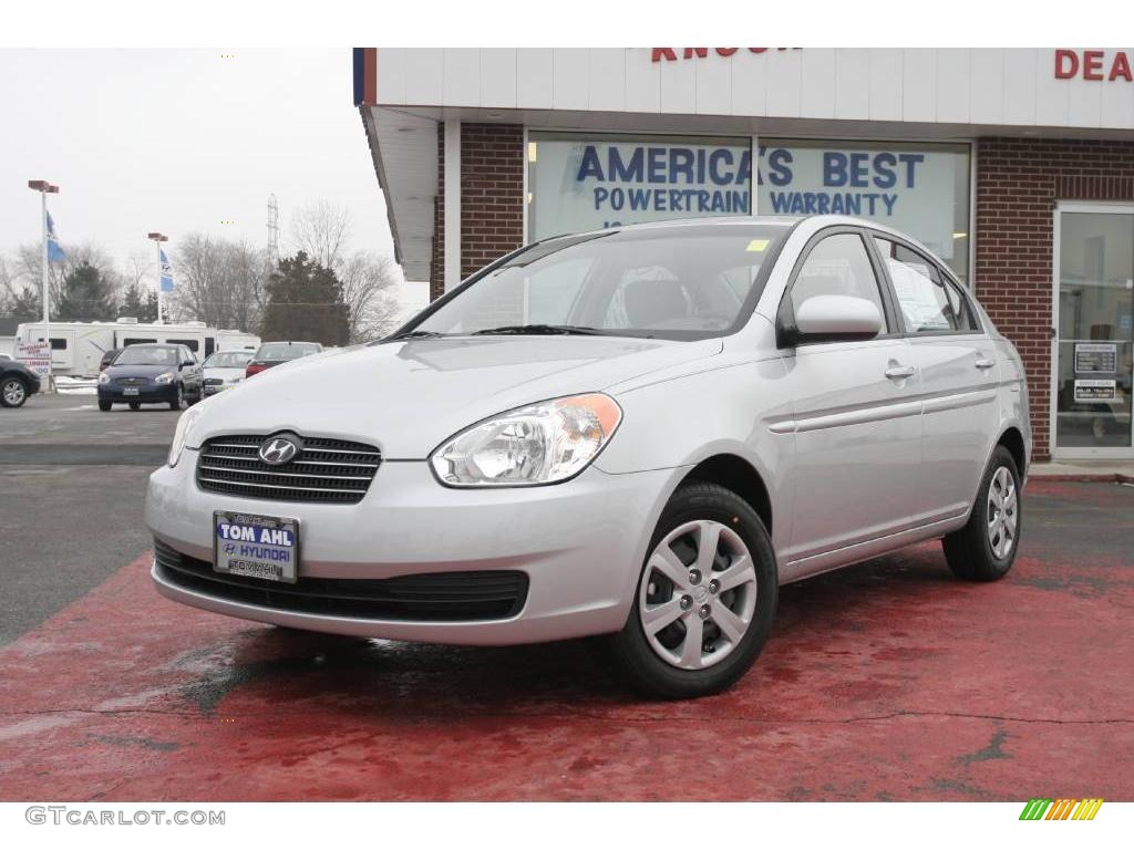 2010 Accent GLS 4 Door - Platinum Silver / Gray photo #1