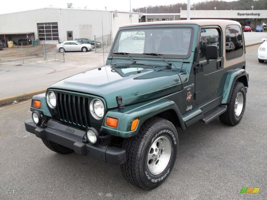 1999 Wrangler Sahara 4x4 - Forest Green Pearlcoat / Camel/Dark Green photo #1