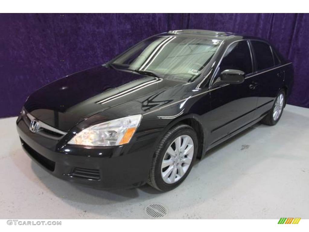 2006 Accord EX-L V6 Sedan - Nighthawk Black Pearl / Ivory photo #44